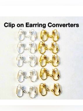 Change Pierced Earrings to DIY comfortable padded Clip On Gold Silver Converters